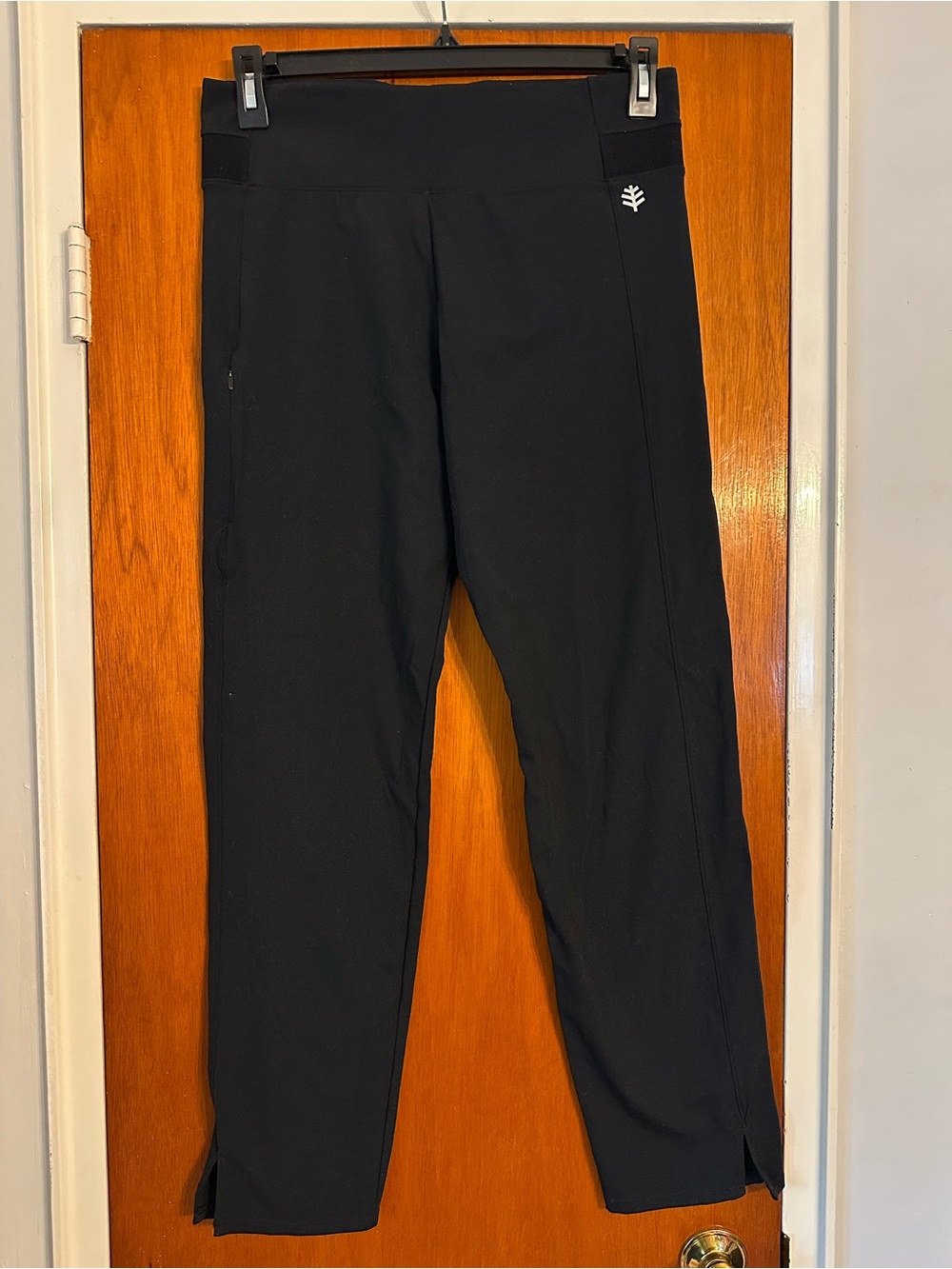 Coolibar Black Azora Straight Leg Active Pants